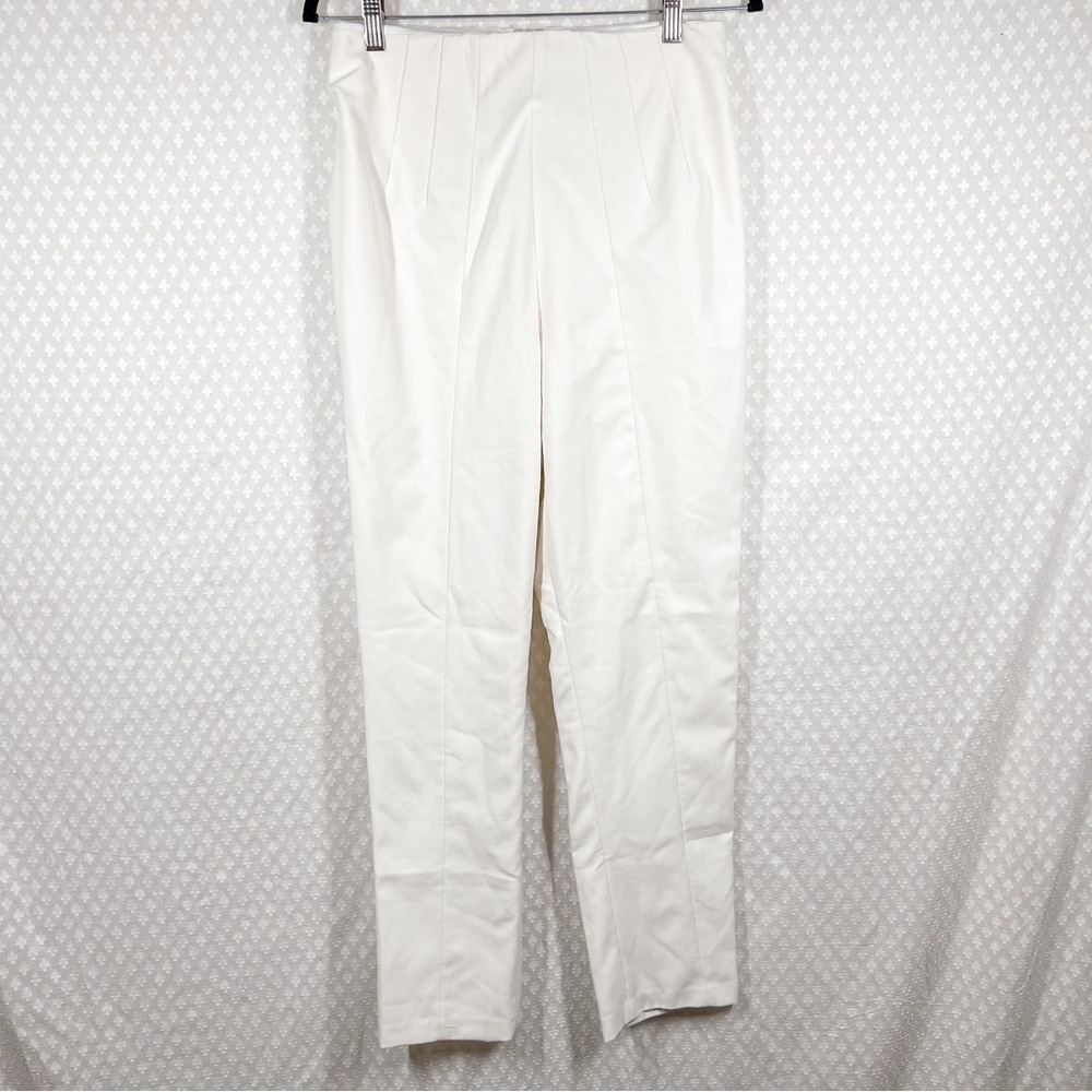 GRLFRND NWT White Pleated High Rise‎ Straight Leg Trouser Pants